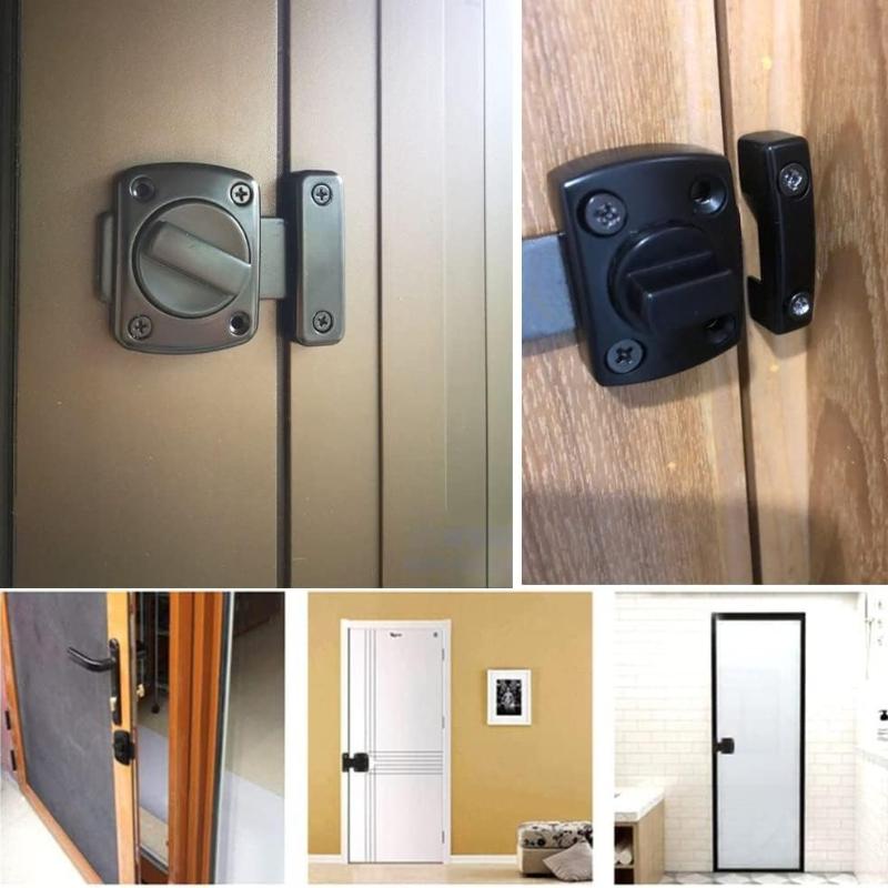 Mechanical Password Cabinet Lock, Rotary Lock for Double Doors, Keyless Combination Door Lock, Black