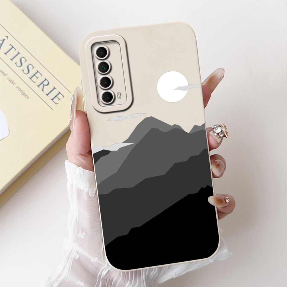 For Huawei P Smart 2021 Case Huawei Y7A PPA-LX3 PPA-LX1 PPA-LX2 Elegant Printing Soft Silicone Shockproof Phone Cases