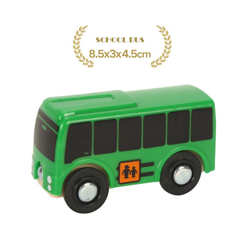 1PC Wooden Magnetic Train Car Locomotive Toy Wood Railway Car Truck Accessories Fit Biro Wooden Tracks Toys for Children Gifts