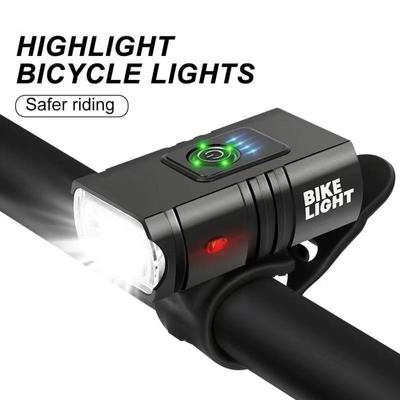 Faruri duble T6 din aliaj de aluminiu pentru biciclete, lumeni mari, lumină de departe și de aproape, lumini de călătorie în aer liber, seturi de lămpi față și spate cu încărcare USB.