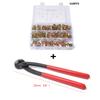 Car 6-17Mm 8 Size Spring Clip Fuel Line Hose Clamp Fasteners 160 Pcs+Pliers Set