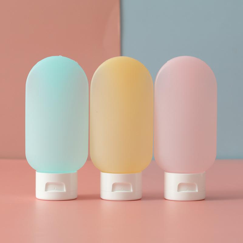 3 Pcs 60Ml Silicone Travel Squeeze Bottles Leak Proof Accurate Dispensing For Skincare Toiletry Storage Business Vacation Trips