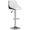 Bar Stool Set 2 Pcs White and Black Faux Leather