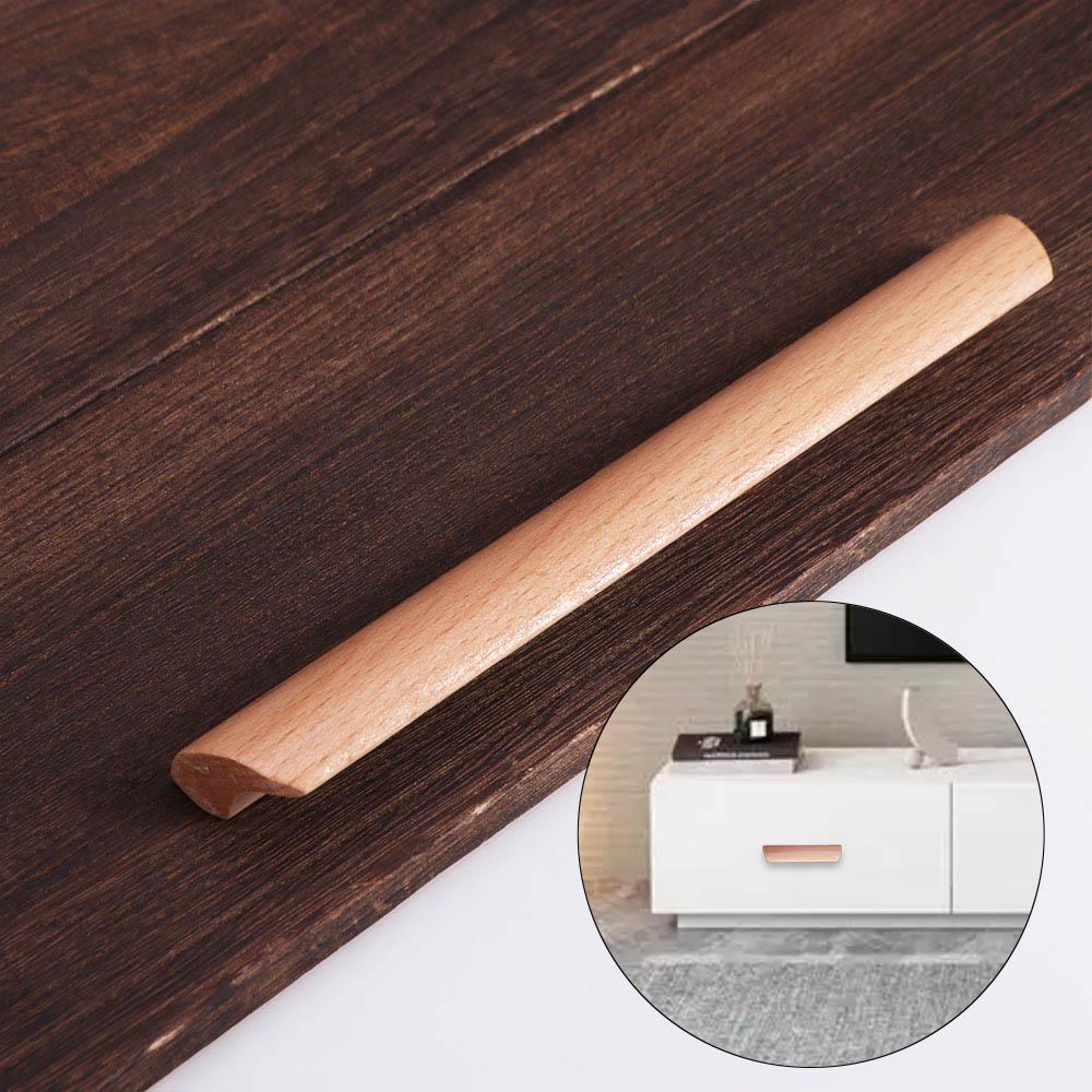 Wood Simple Nordic Style Environmental Friendly Dresser Drawer Door Pull Furniture Handle Wardrobe Knob Furniture Hardware