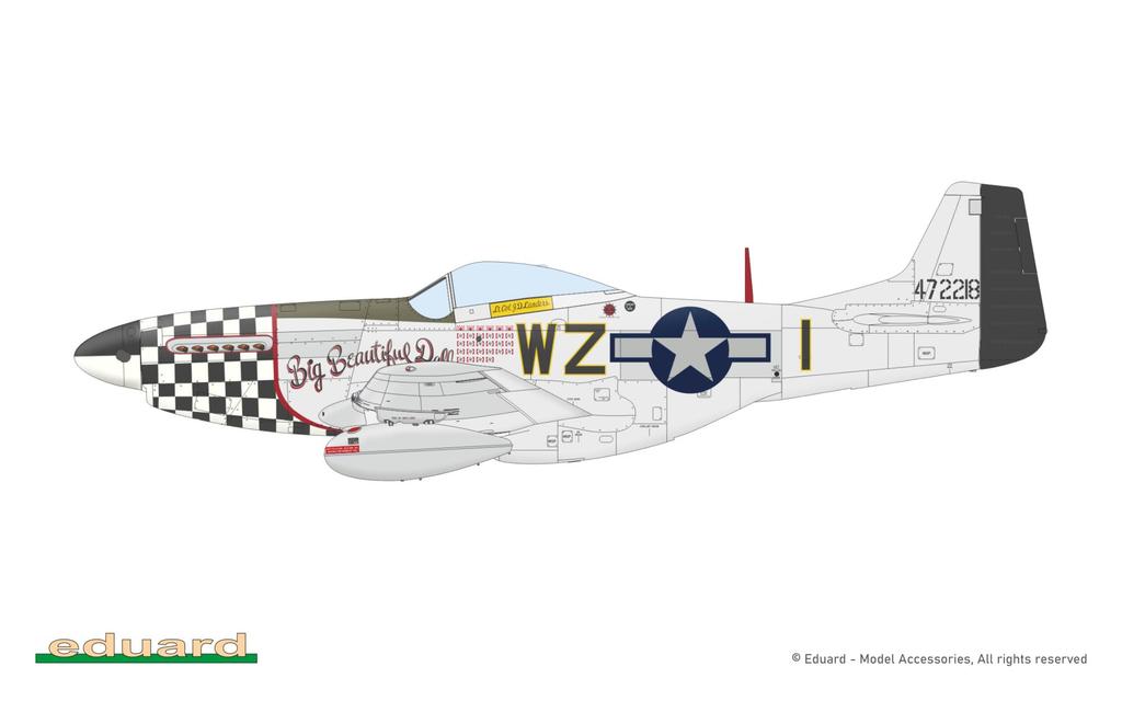 Eduard 1/72 P-51D Mustang Profipack Plastic Model Kit EDU70173 (Airplane)