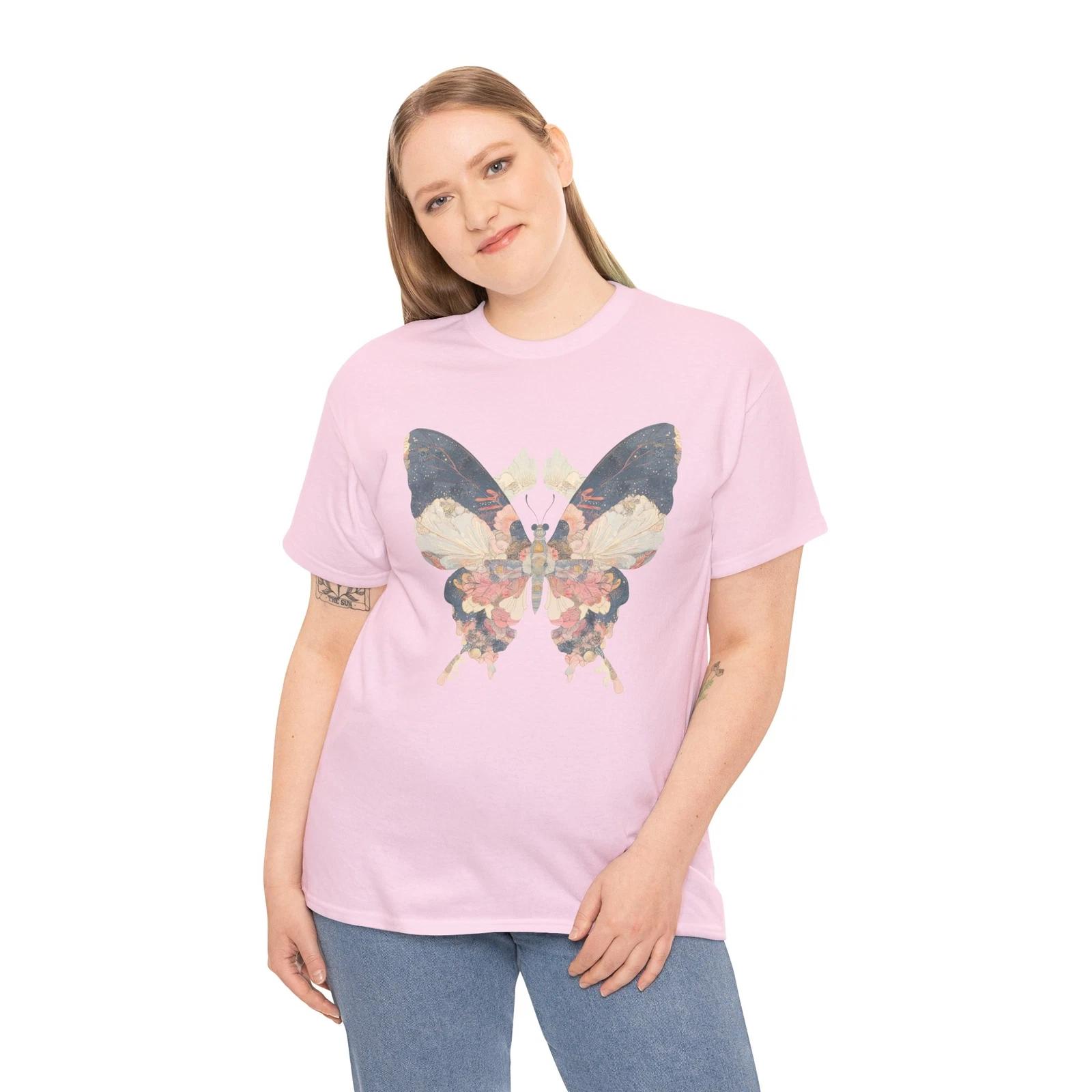 Japanese butterfly T-Shirt | Samurai Spirit Tee | butterfly beautiful Shirt 4XL