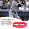 Adjustable Holes Baseball Belt Elastic Design Youth Adults Comfortable Stretch Strap Waistband Faux Leather Belt Sports Accessory