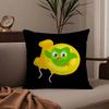 Cute D-Duolingos Pillow Case Anti-dustmite Pillowcase Invisible zipper silky short plush Sofa cushion cover