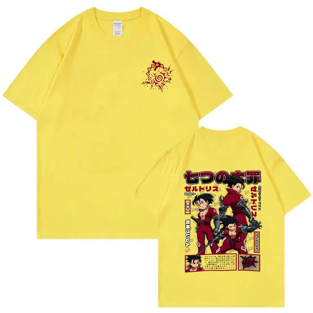 2026 Summer Hot Sale Anime The Seven Deadly Sins Zelldris Graphic Tshirt Unisex Unisexga Oversized Tshirt Harajuku Punk Tshirt