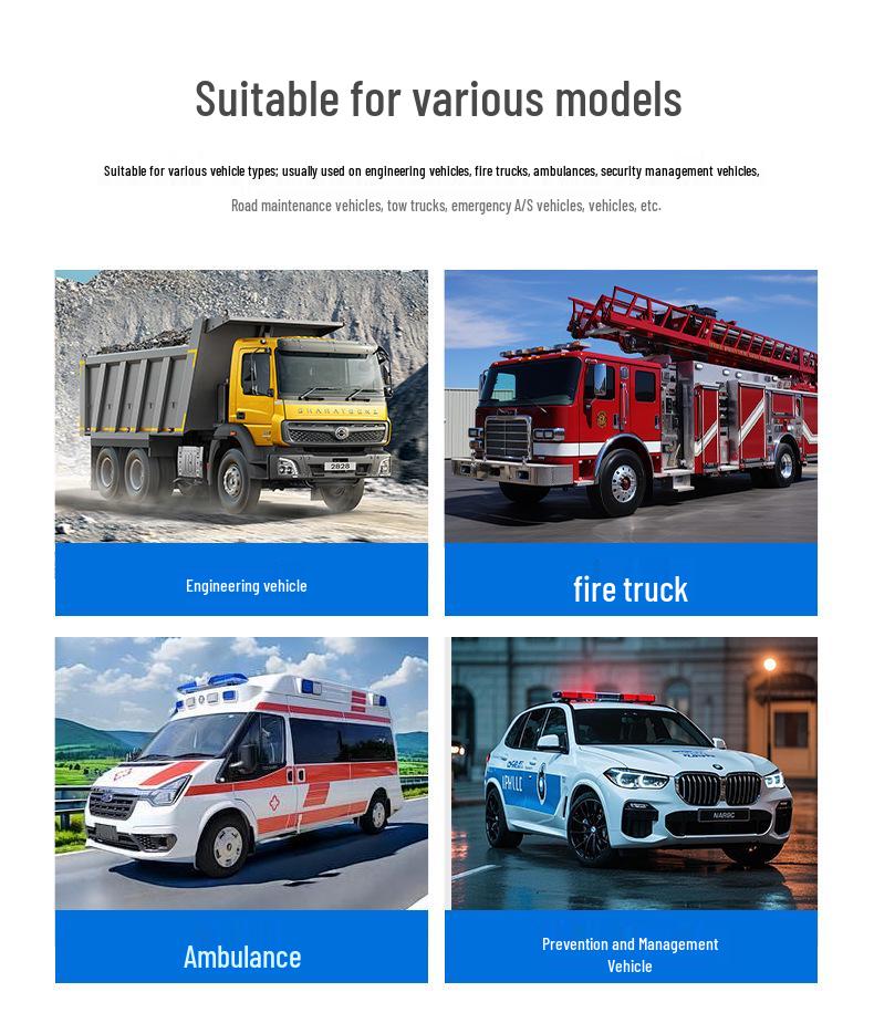 High-Power Vehicle Siren: Wired/Wireless 12V-24V, 100W-400W