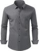 Men's Long Sleeve Non-Iron Stretch Formal Shirt - Solid Color