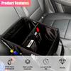 Car Seat Organizer, Collapsible Trunk Organizer with Detachable Divider, Handles and Multiple Pockets, Backseat Car Storage, Passenger Seat Organizer