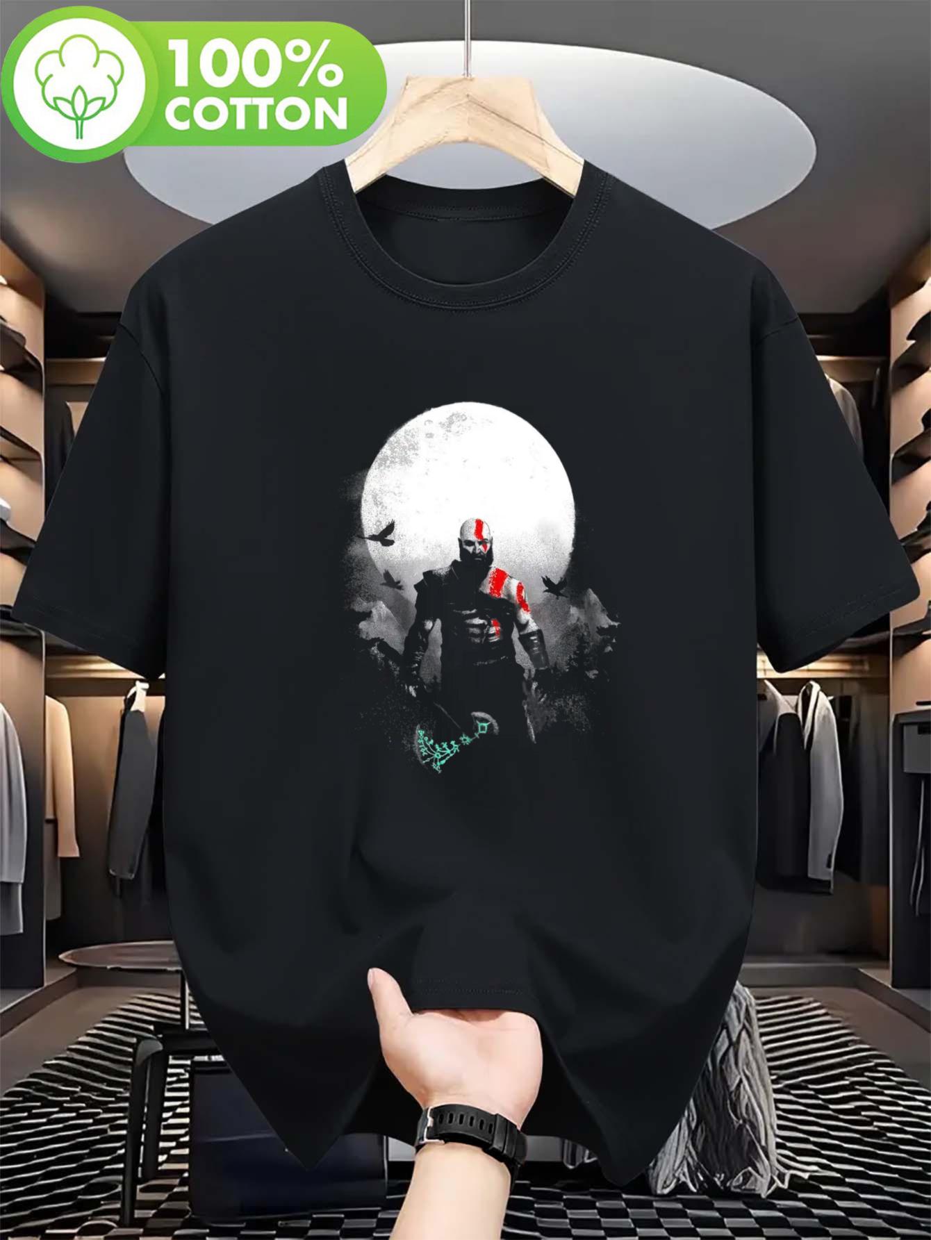 ZX Summer Hot Sale God War Mens Tshirt Inspired By The Design of Ancient Greek Video Game Characters and Gods S