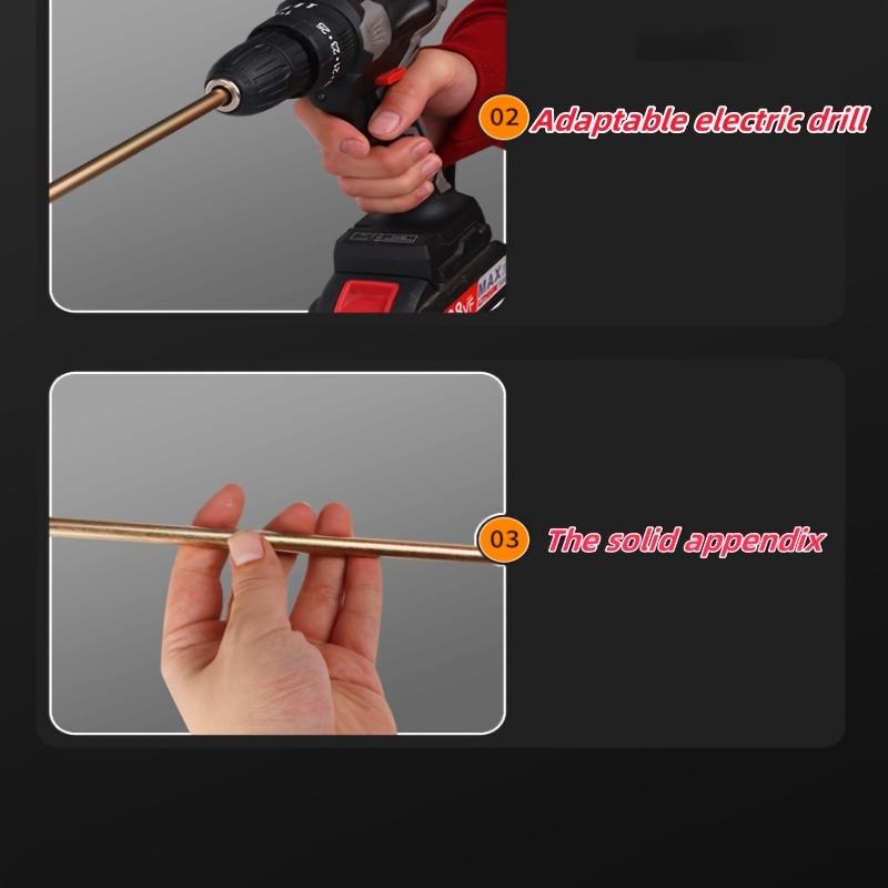 23.62inch Garden Spiral Drill Bit, Efficient Soil Drilling and Digging, Metal Construction, Garden Planting, Planting Efficiency, Durable Drill Bit