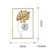 Metal Leaf Iron Wall Hanging Decor Palm Maple Leaves Plant Ginkgo Nordic Wall Pendant Mural Living Room Bedroom Home Decoration