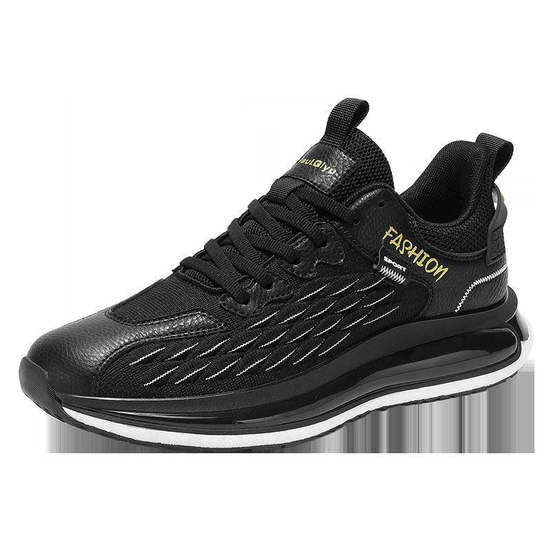 Sneakers Summer Mesh Black Casual Running Shoes Lightweight Breathable Shock Absorbing Shoes Air Cushion 39