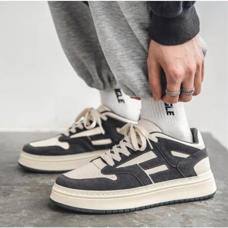 

Мужская обувь из натуральной кожи на шнуровке, удобная мужская обувь, новая британская мода для мужчин, высокие кроссовки, мокасины для мужчин 44 темно серый