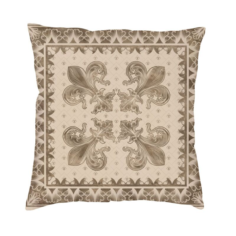Federa per Cuscino Chic Personalizzata con Fiore di Giglio Fleur De Lis Morbida Carina Cuscino Decorativo per Soggiorno