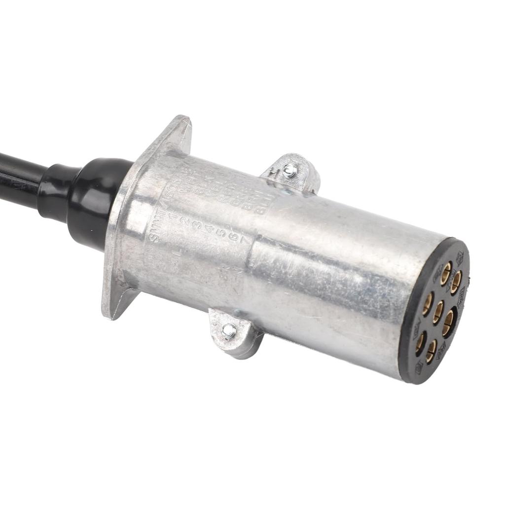 7 Way Trailer Cord Zinc Alloy Heavy Duty Coiled 7 Way Power Line Semi Truck Tractor Trailer Accessories