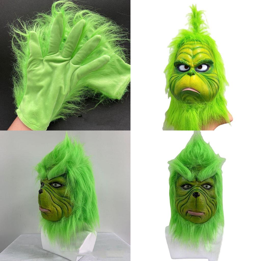 Guanti di Natale Grinch per Adulti Oggetti di Scena Festivi per Feste
