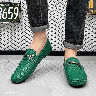 Zapato de Oficina Cómodo para Hombre Marca de Lujo Cuero Mocasines para Hombre 2024 Nueva Llegada Zapatos Casuales para Hombre Transpirables Clásicos Planos para Hombre