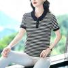 Women's Summer Short Sleeve Polo Shirt - Korean Style, Loose Fit, Slimming, Casual Lapel Top T2026