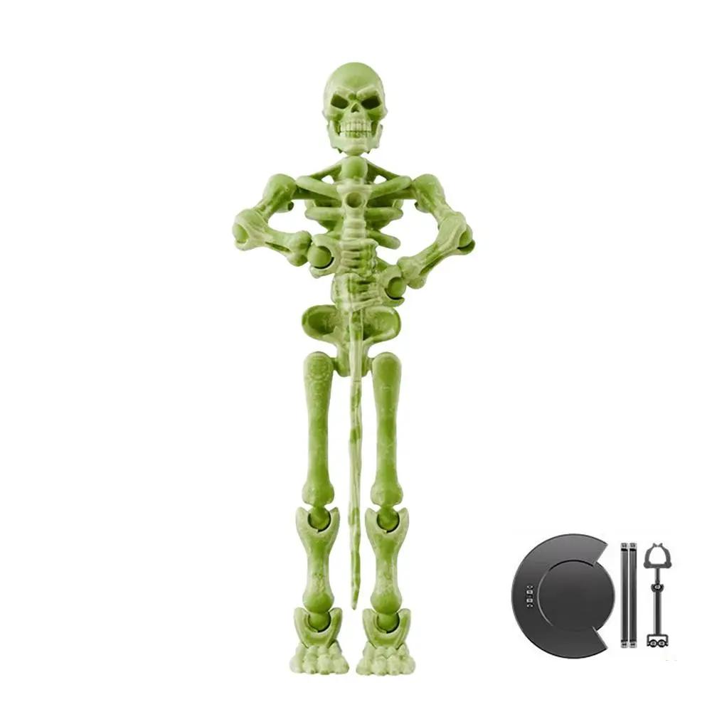 Medieval Doll Warrior Toys DIY Movable Joint Doll Figurine Skeleton Halloween Decorations Toys Skull Mini Gift Stress-relie D5W0