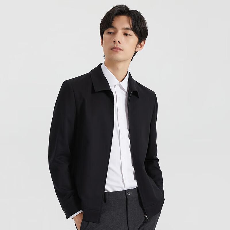TRIES Men's Classic Solid Lapel Jacket