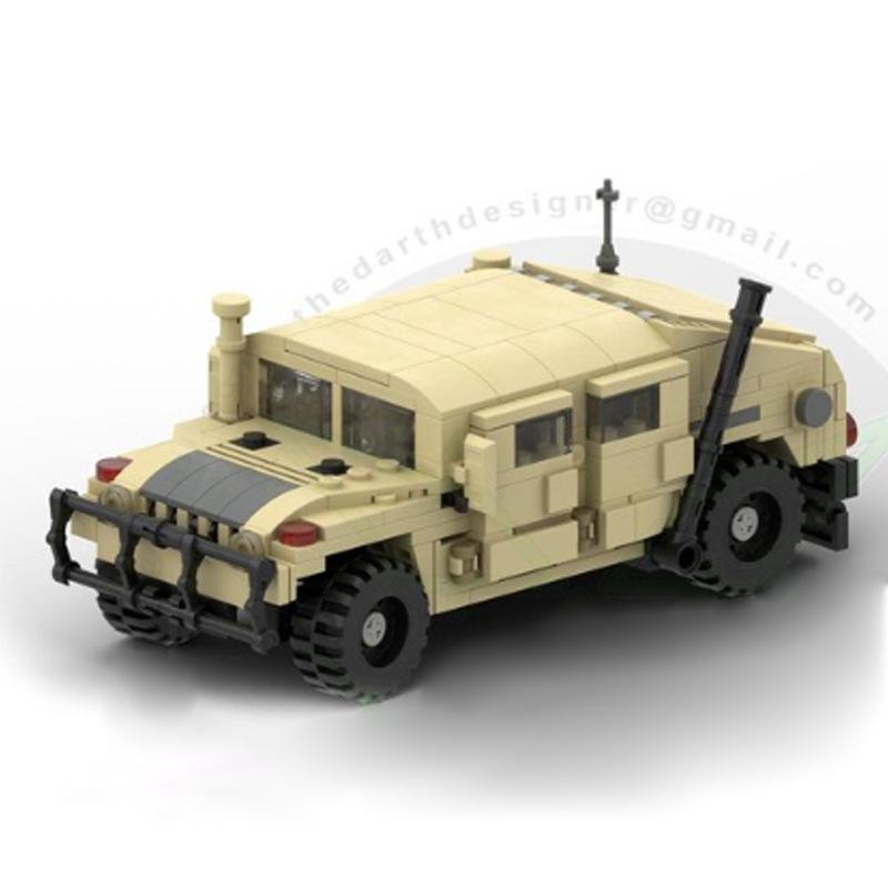 Платиновый Кирпич BOBlock MOC-119220-2  Humvee  Высокомобильное Колесное Транспортное Средство (HMMWV)