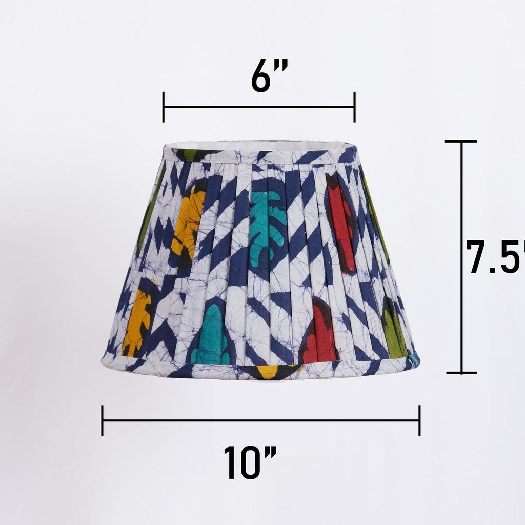 Multicolour Batik Pleated Empire Lampshade