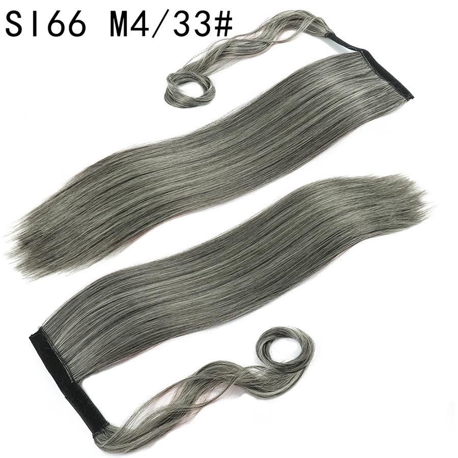 LISI HAIR Synthetic Fibers Are Clipped Onto A Ponytail Hairpin To Extend The Length of A Woman's Hair At High Temperature