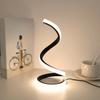 LED spiral desk lamp modern three color dimming USB power button switch bedroom bedside study home decoration desk lamp