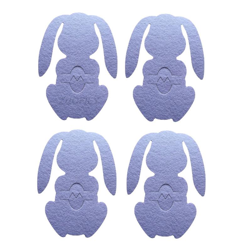Easter Bunny Knife and Fork Holder 4Pcs/set Easter Eggs Rabbit Cutlery Bags Tableware Organizer Table Decorations Party Supplies
