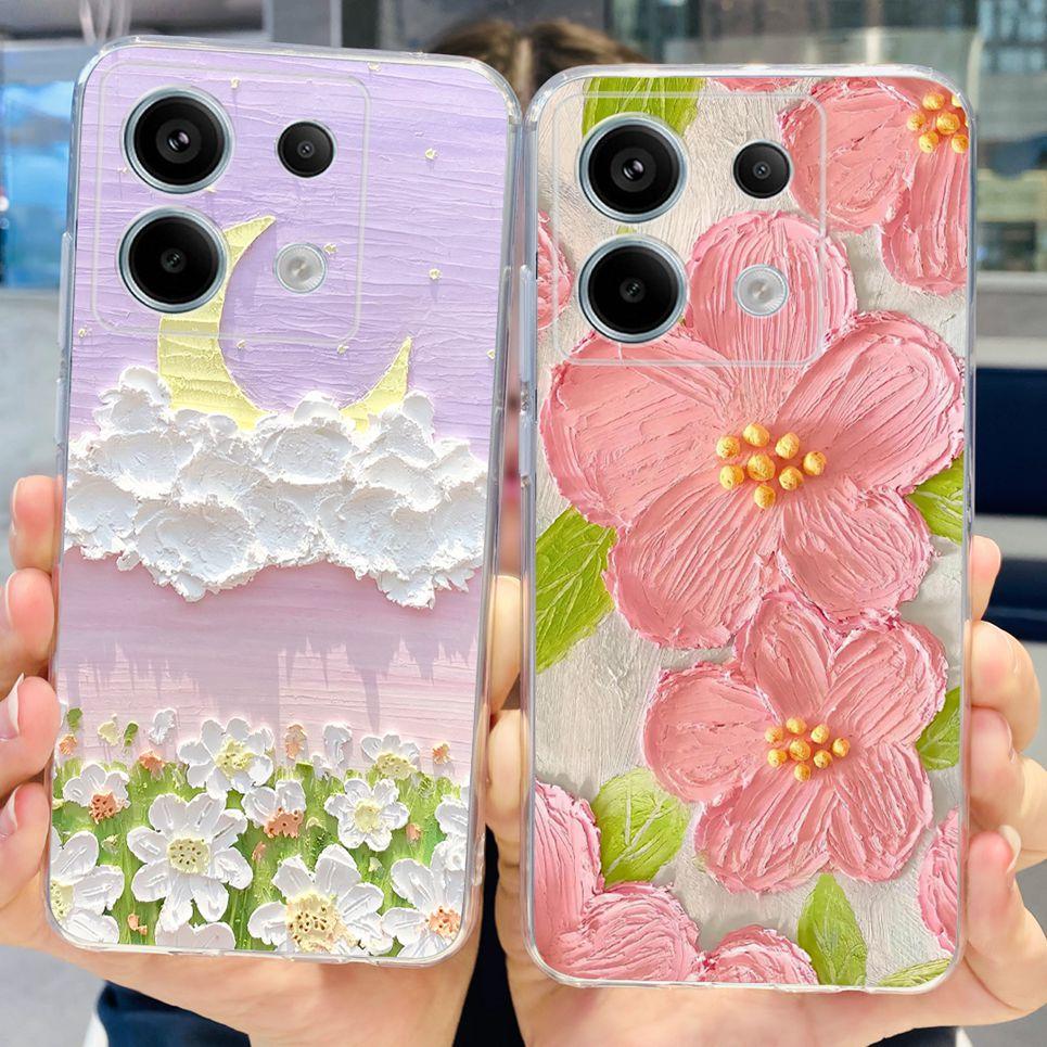 Transparent Cover For Fundas Xiaomi Poco X6 Pro 5G M6 Pro Case Lovely Luxury Colorful Butterfly Design Casing For Poco M6 Pro 5G