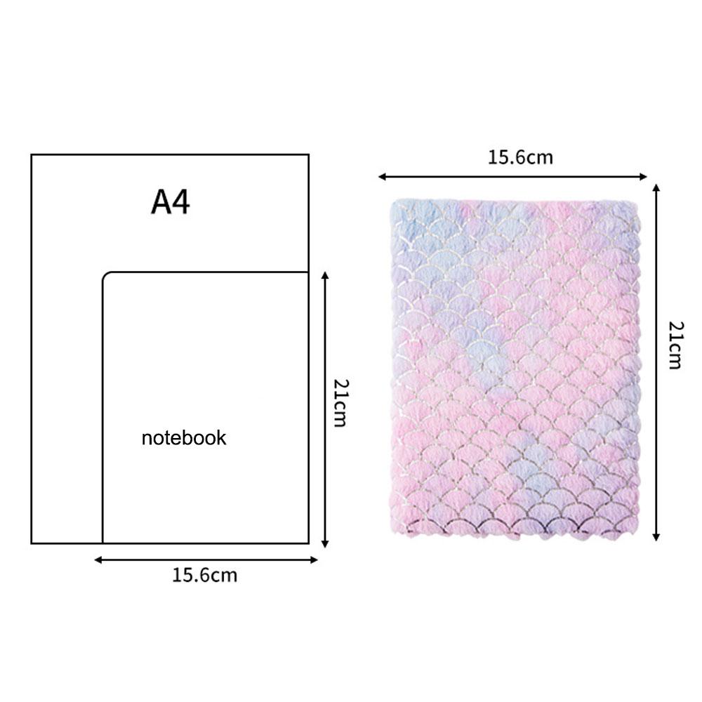 2024 Plush Notebook 80 ark/160 sidor Gradient Student Diary Handbook Anteckningar
