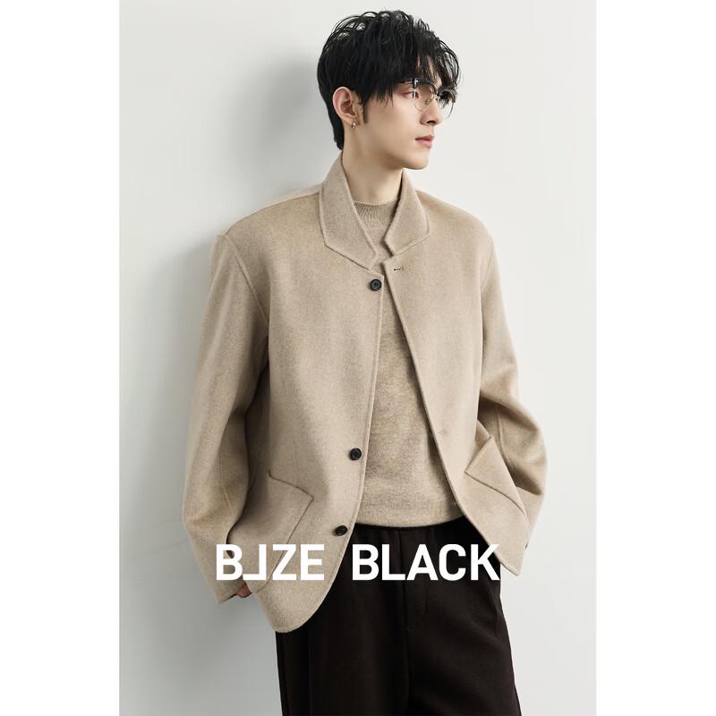 Men's New Chinese-Style 100% Wool Double-Sided Stand-Collar Suit Jacket