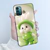 For Nokia G21 G11 Plus Case Cute Love Rabbit Cartoon Black TPU Silicone Soft Cover For NokiaG21 G 11 G11Plus Bumper Phone Case
