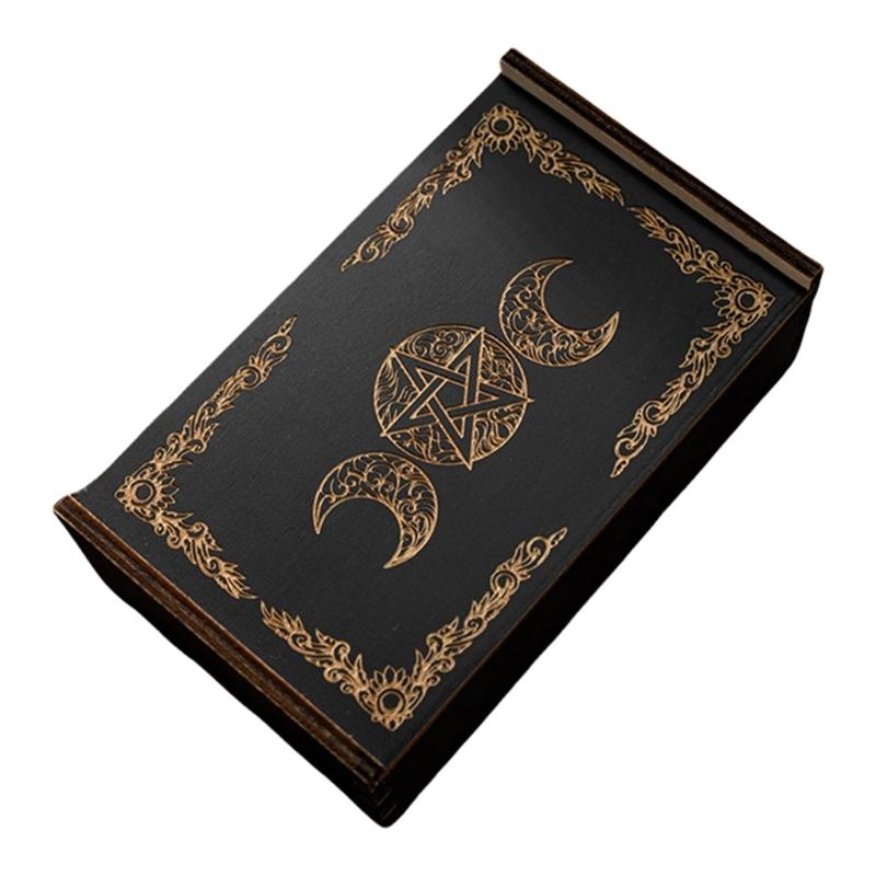 Tarots Deck Game Card Organizers Storage Box Tarots Deck Holder Container Tarots Card Case Holder Wood Tarots Card Box