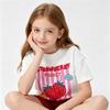 Strawberry TShirt Girls Child Cute Short Sleeve Cotton Thin Round Neck Pullovers Kids Simple All-match Tees New Baby Clothes