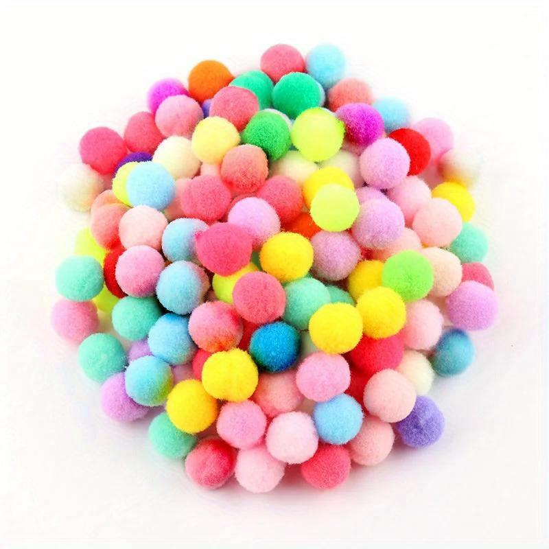 100PCS 25MM Mini Fluffy Soft Pom Poms Pompoms Ball Handmade Kids Toys Wedding Christmas Decor DIY Sewing Craft Supplies