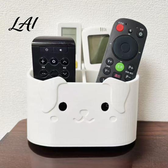 3D Printed Storage Container Remote Control Holder Animal Design Box Desk Organizer for Desk 4-Compartments TV Caddy Desktop