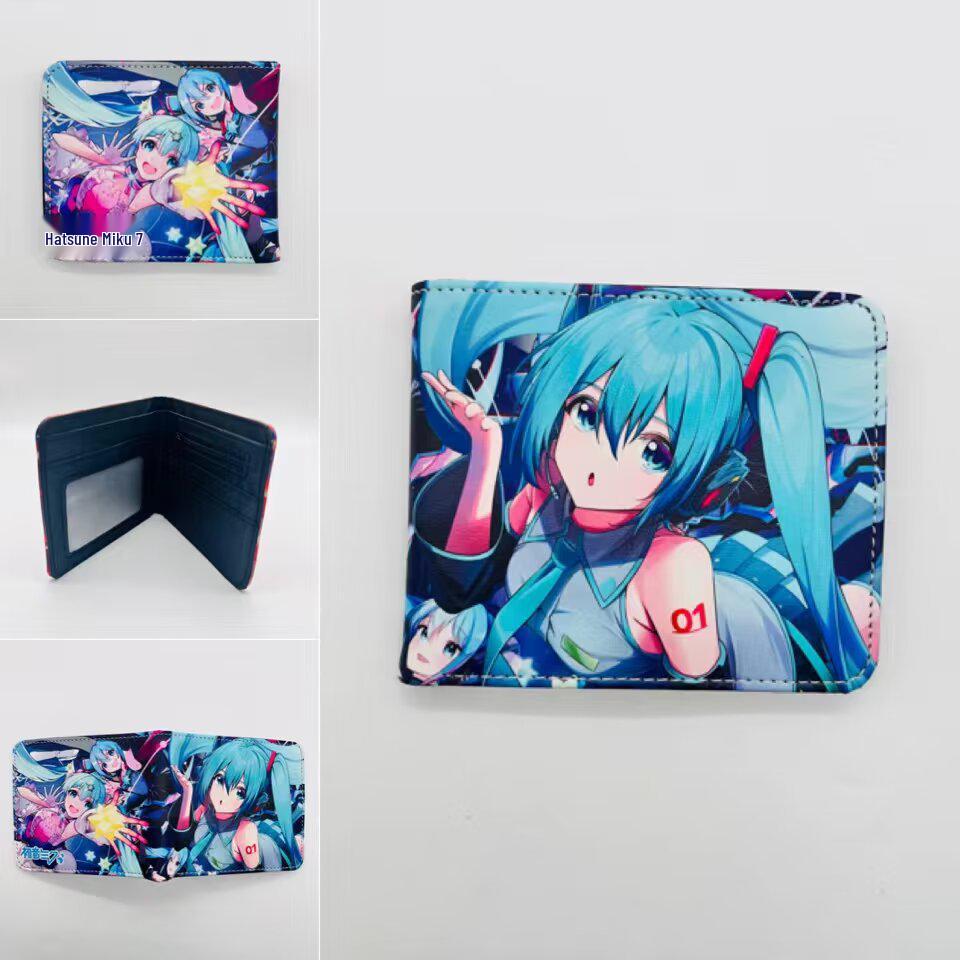 Hatsune Miku Anime Portemonnee & Kaarthouder - Heren & Dames Lederen Portemonnee met Geldclip.