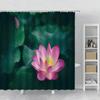Green Bamboo Zen Shower Curtains Black Stone Pebble Massage Stone Spa Bathroom Decor Product Bath Curtain Sets With Hooks Fabric