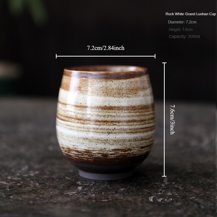 1 Stück Vintage handbemalte Keramik-Kaffeetasse kreative Ofenveränderung Kung-Fu-Meister-Tasse Teegetränke Weinglas