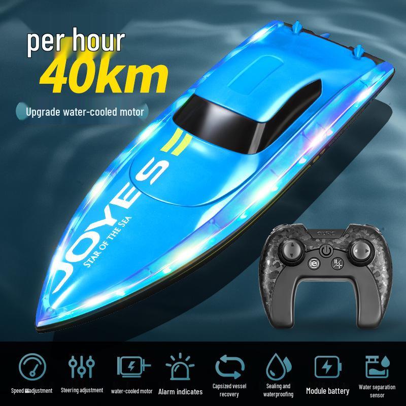 

4DRC Высокоскоростной катер на радиоуправлении - Большая перезаряжаемая игрушечная лодка для детей 1 Battery