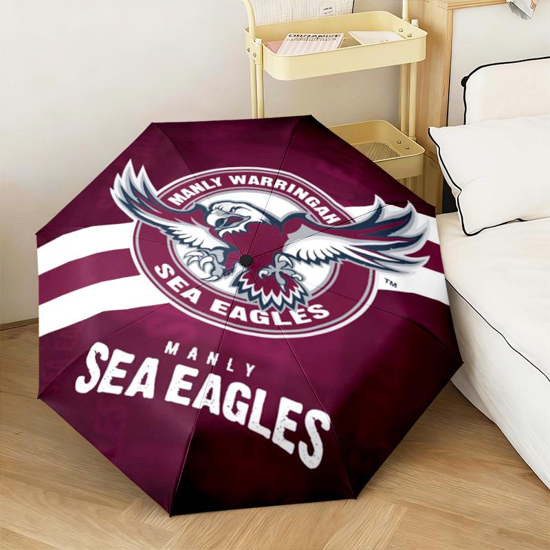 1PC Parramatta Eels Logo Automatic Umbrella - Suitable Travel Outdoor Portable Umbrella Birthday Gift Daily Essentials