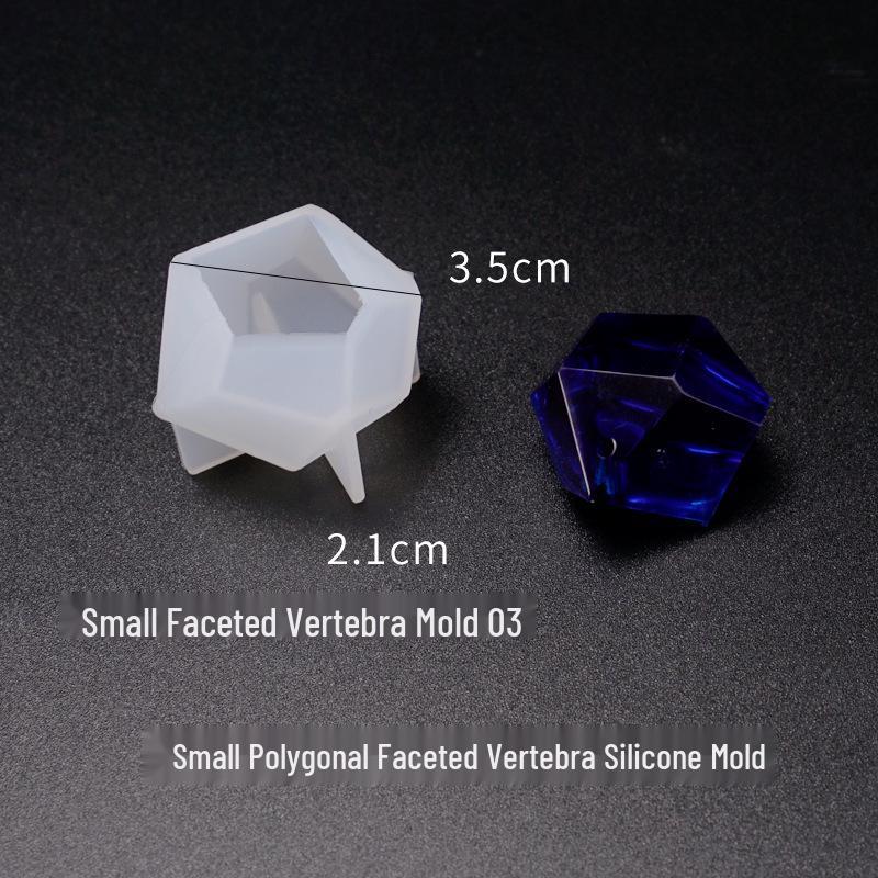 Poppy DIY Crystal Resin Mold for Tabletop Faceted Vertebrae Decoration - Small Silicone Mold Accessories