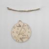 Creative Cartoon Wood Slice Pendant with Hemp Rope for DIY Christmas Tree Decoration Crafts