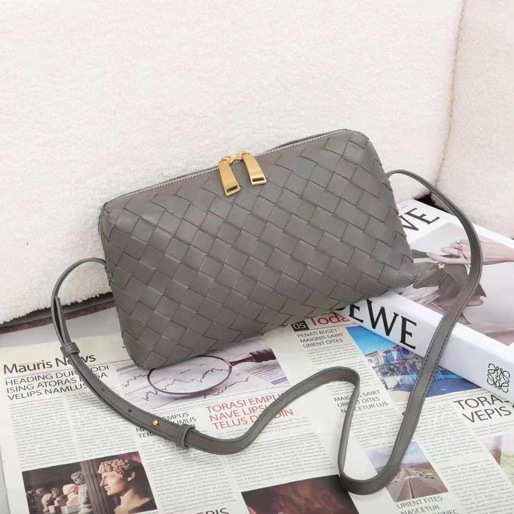 Borsa a spalla intrecciata a mano in pelle di pecora Baodiejia - Stile coreano alla moda, Classica borsa messenger versatile