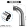 Bend Elbow Pipe Tube, 1.25" OD 4.72" 2.56" Leg 90 Degree DIY Exhaust Pipe Intercooler Air Intake Tube Universal for Car Automotive Durable 304